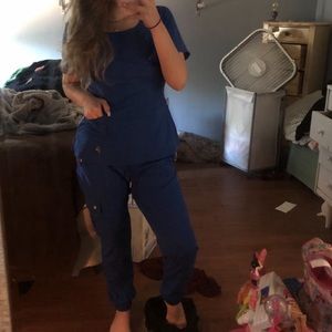 Royal Blue Jaanuu Scrub Set